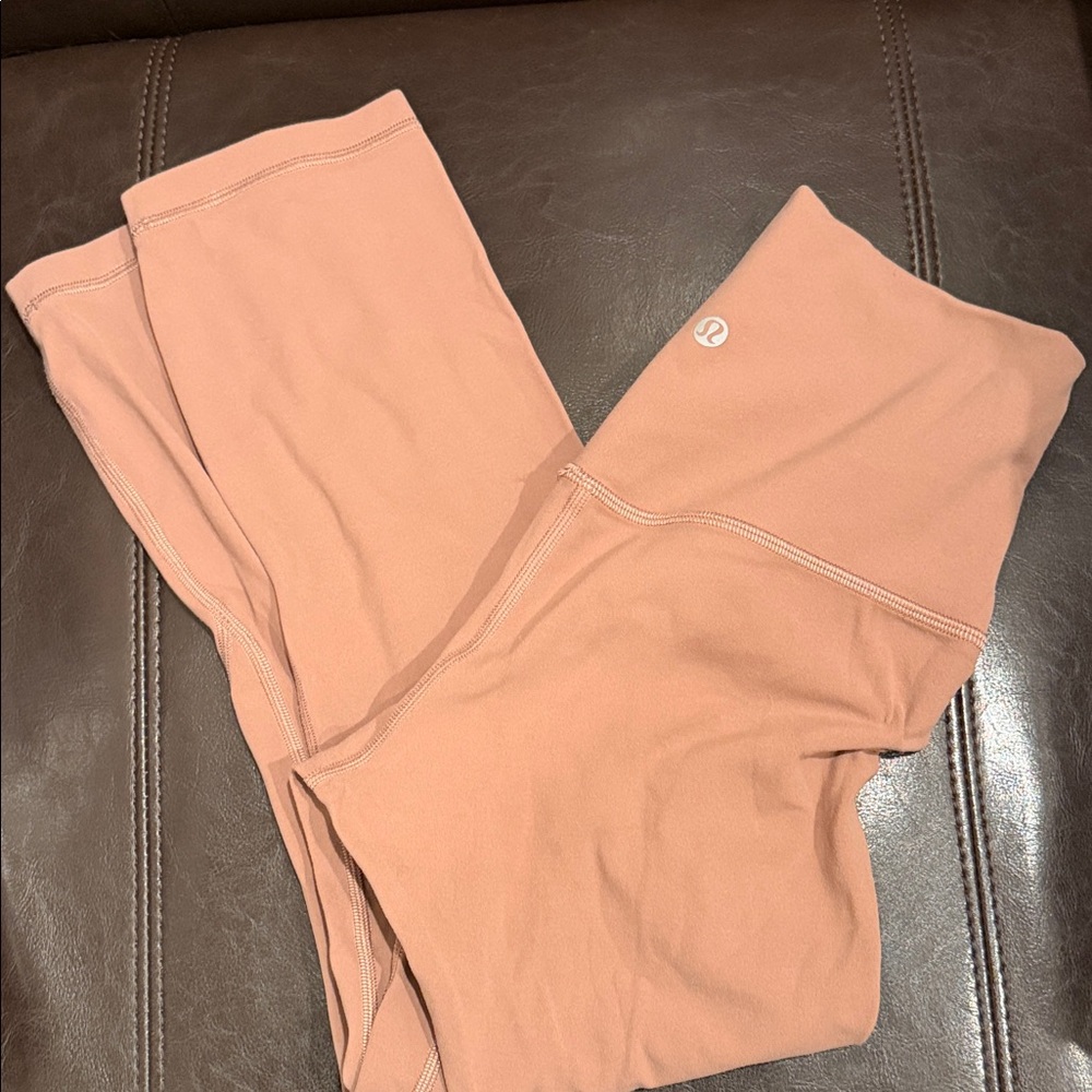 Lululemon Align High Rise Crop 23” - size 6. Nude, dusty rose color.